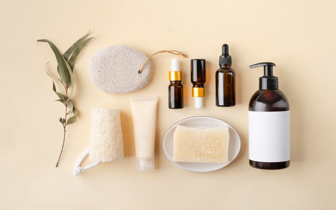 Allure Magazine Beauty Box featuring skincare and makeup products