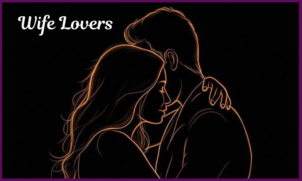 Wife lovers, Romantic line art illustration of a husband and wife embracing, symbolizing love, affection, and emotional connection in marriage